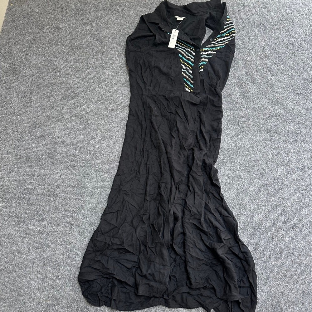 Ariat Dress Womens Size S Black Embroidered Sleeveless Western Casual Midi NEW